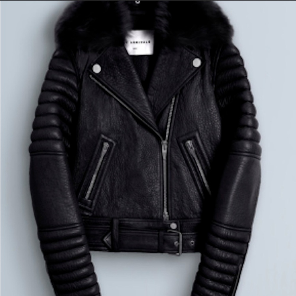 The Arrivals Rainier Leather Moto Jacket - Small